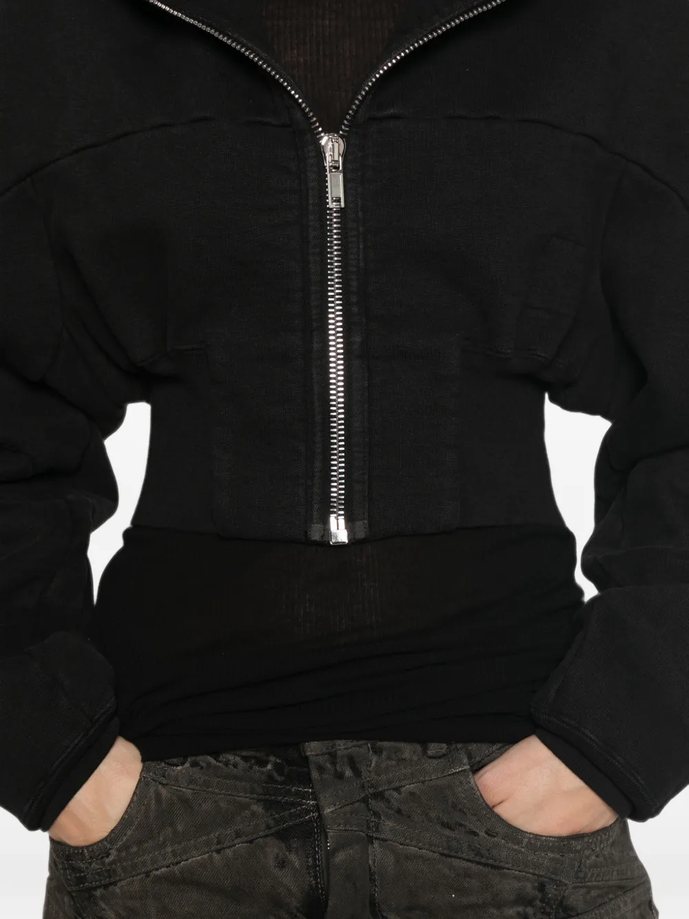 Rick Owens DRKSHDW Jack met capuchon Bruin