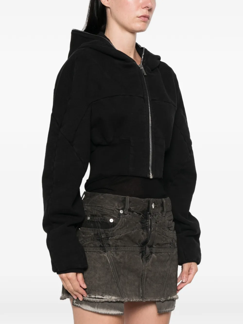 Rick Owens DRKSHDW Jack met capuchon Bruin