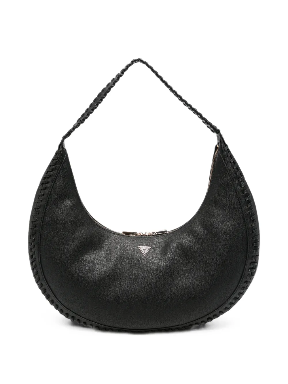GUESS USA braided whipstitch shoulder bag - Nero