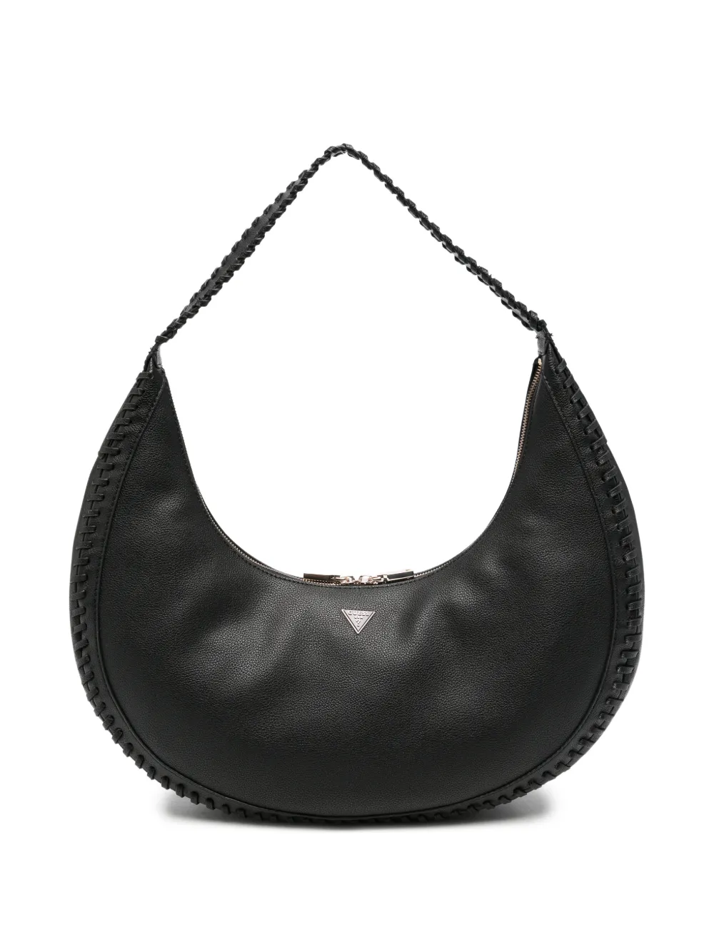 GUESS USA braided whipstitch shoulder bag - Nero