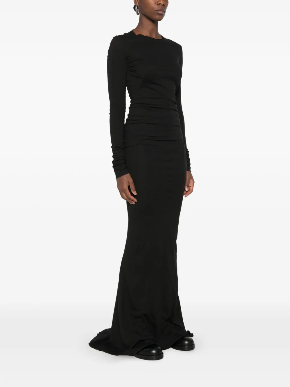 Rick Owens DRKSHDW Simple Edfu long-sleeve maxi dress Zwart