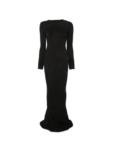 Rick Owens DRKSHDW Vestido longo Simple Edfu mangas longas