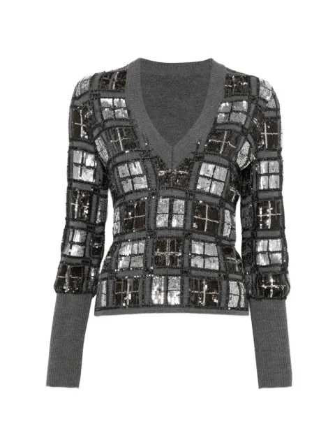Antonio Marras Vintage 2000s sequin-embellished V-neck sweater
