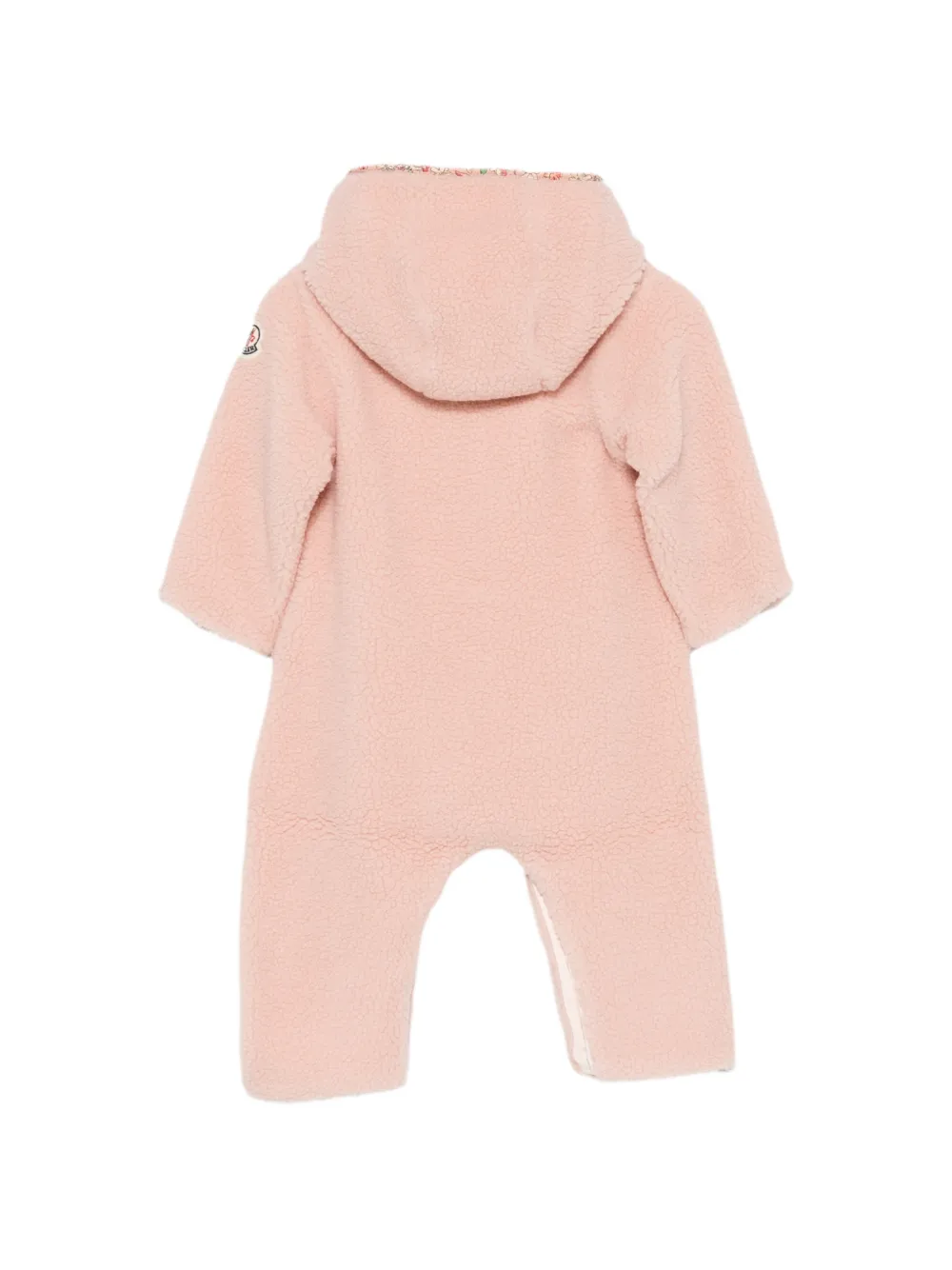 Moncler Enfant Fleece romper met bloemenafwerking Roze