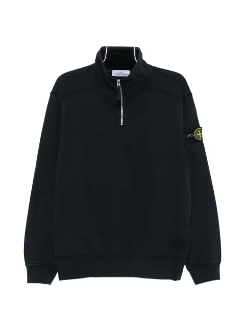 Stone Island Felpa quarter-zip logo-patch sweater