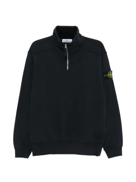 Stone Island Felpa quarter-zip logo-patch sweater