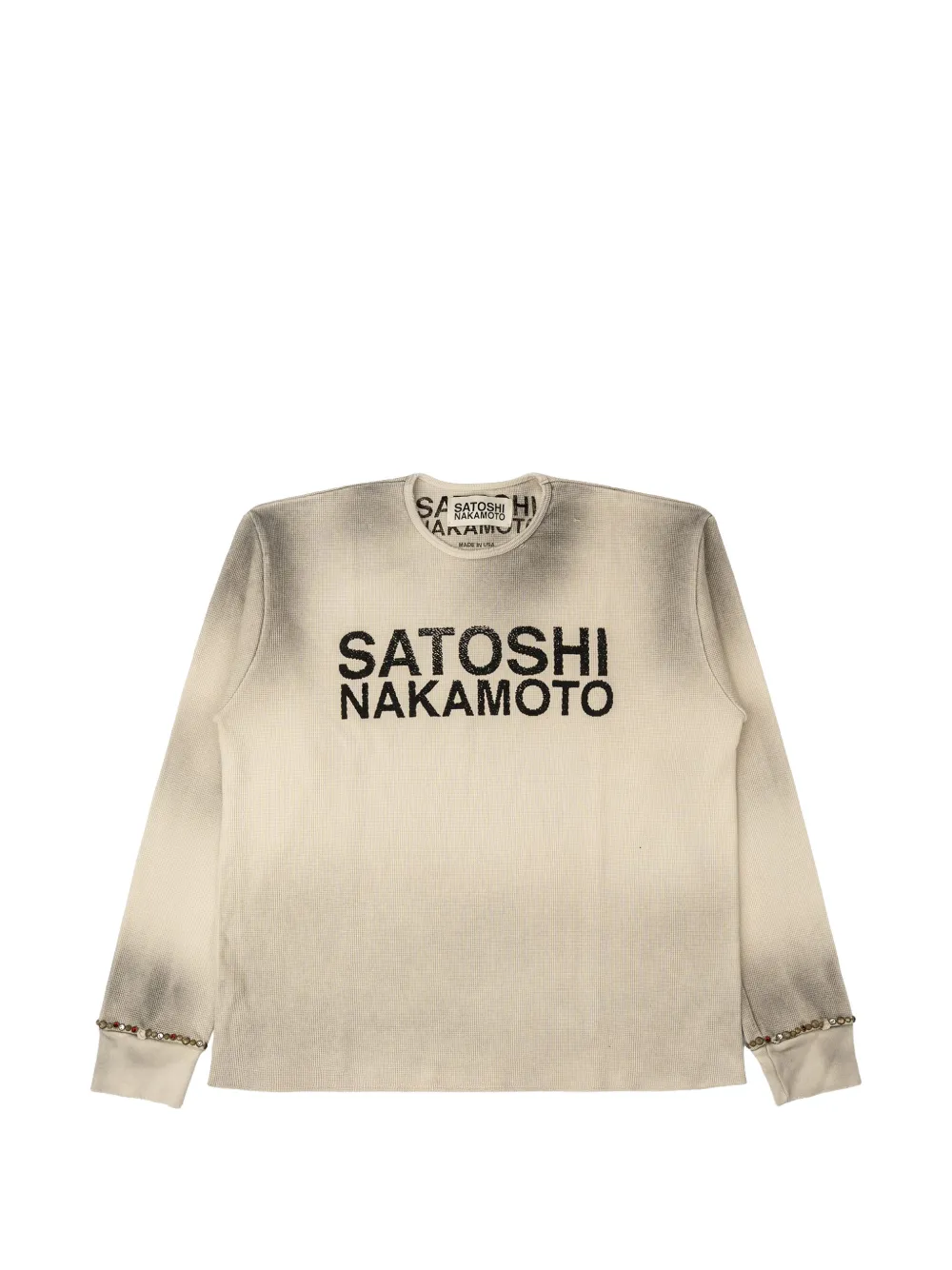 SATOSHI NAKAMOTO logo-print thermal sweatshirt