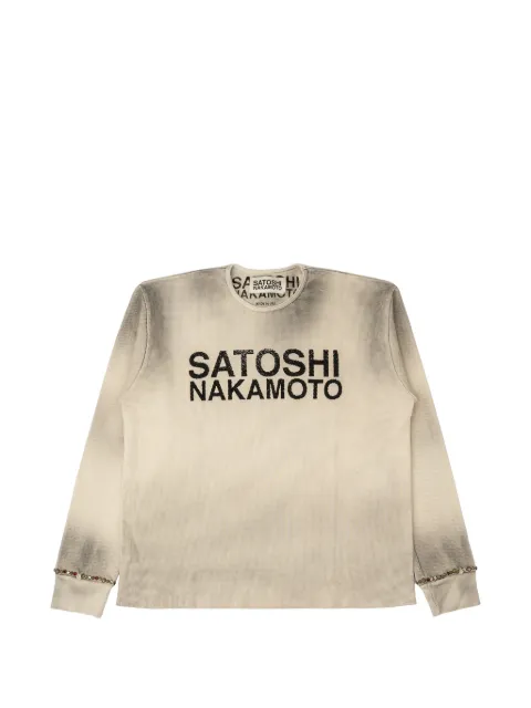 SATOSHI NAKAMOTO logo-print thermal sweatshirt