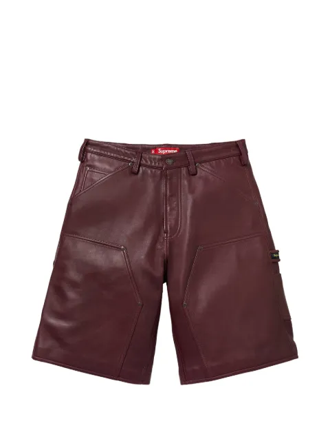 Supreme Double Knee leather painter shorts