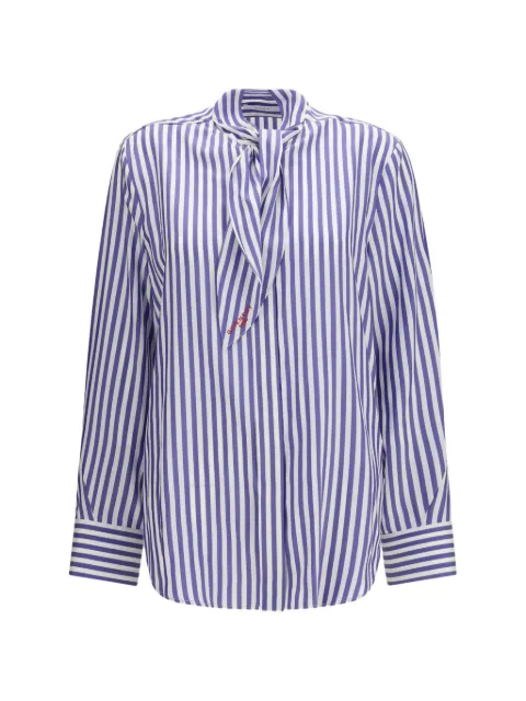 Givenchy Cocoon striped pussy-bow shirt