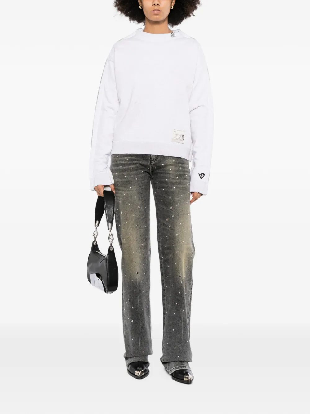 Maison MIHARA YASUHIRO logo-patch sweater Grijs