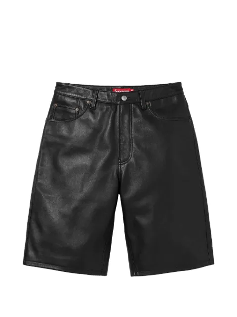 Supreme baggy leather shorts