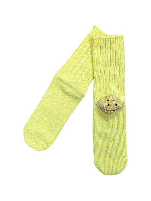 KAPITAL Happy Heel ribbed socks