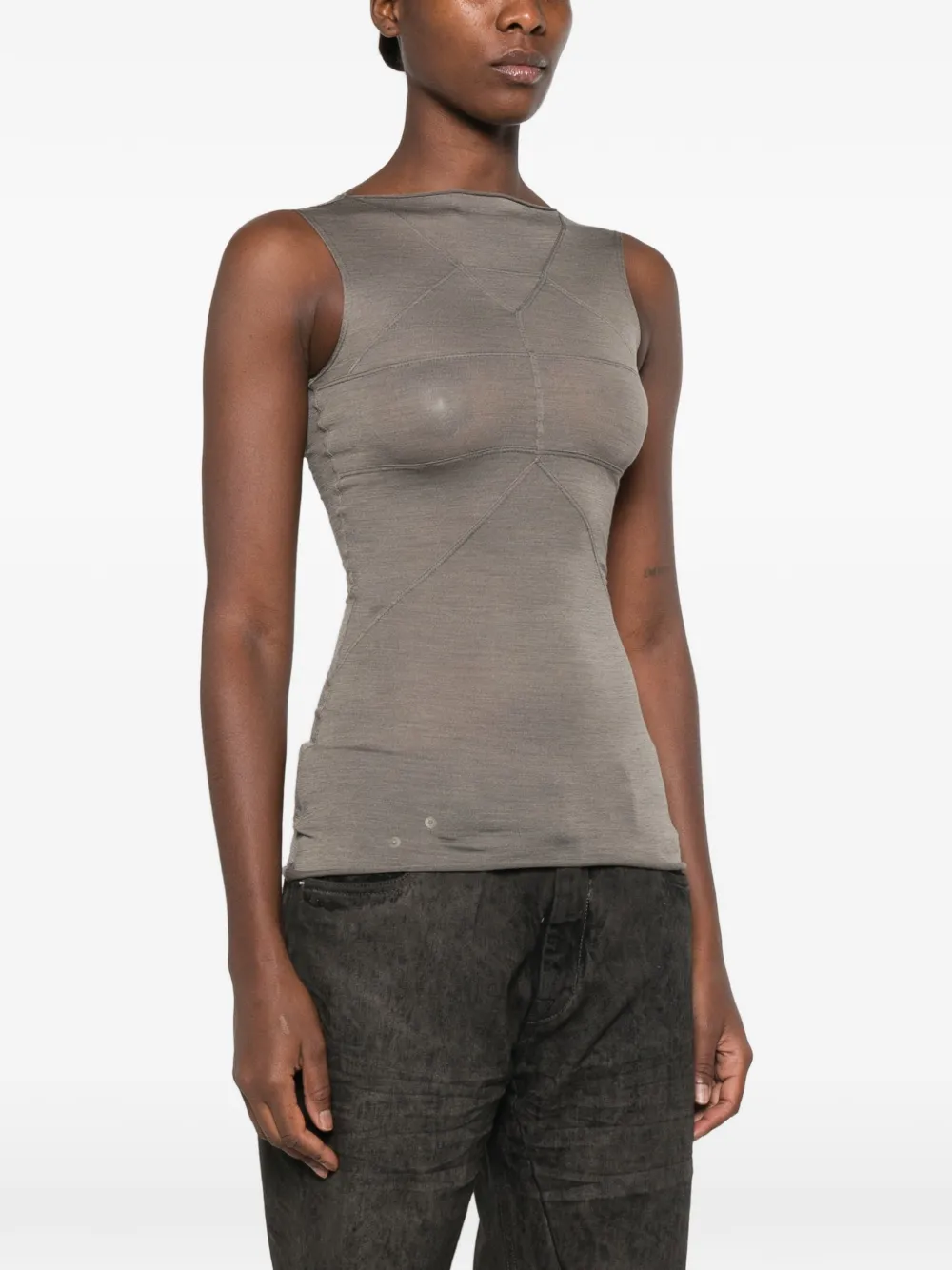 Rick Owens Tanktop met afwerking Grijs