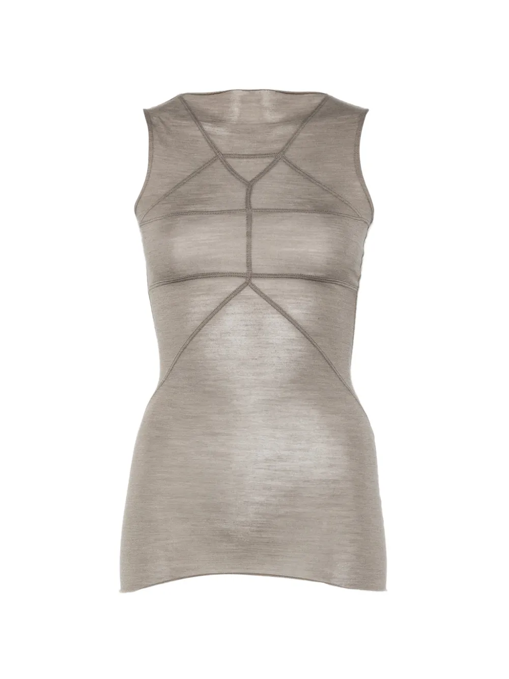 Rick Owens exposed-seam tank top - Grigio