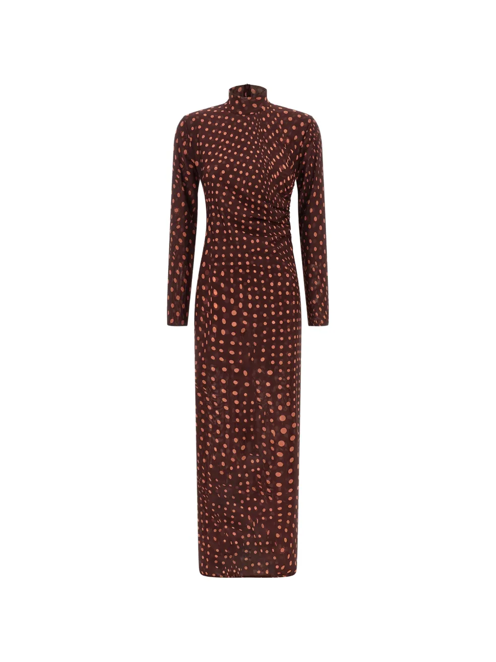 Stella McCartney polka dot mesh long dress - Rot