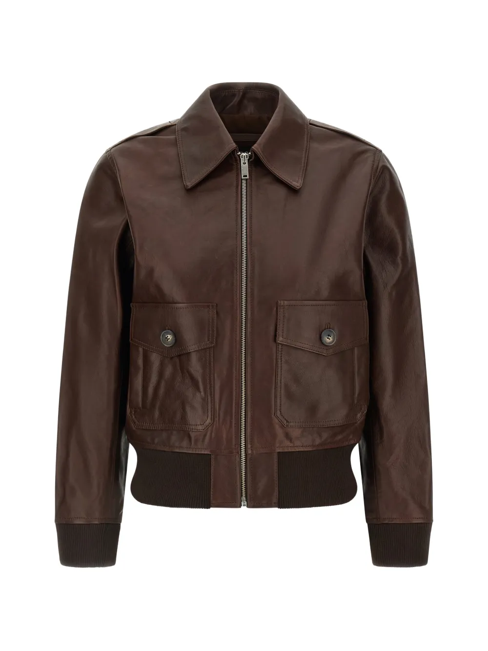 A.P.C. leather jacket - Marrone