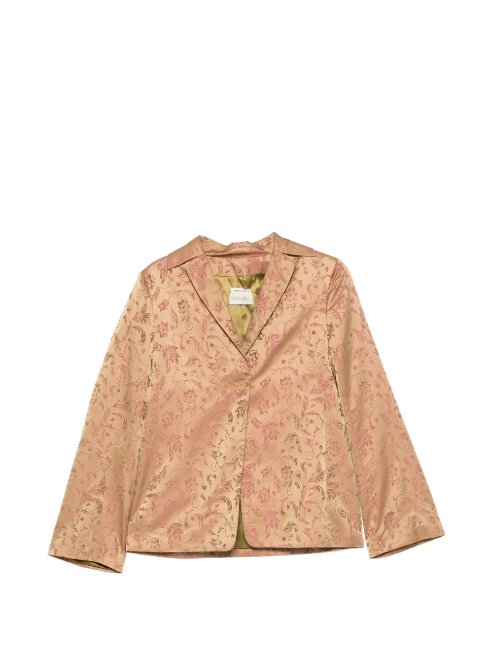 Romeo Gigli Pre-Owned veste à fleurs en jacquard (années 2000) - Tons neutres Romeo Gigli Pre-Owned veste à fleurs en jacquard (années 2000) - Tons neutres