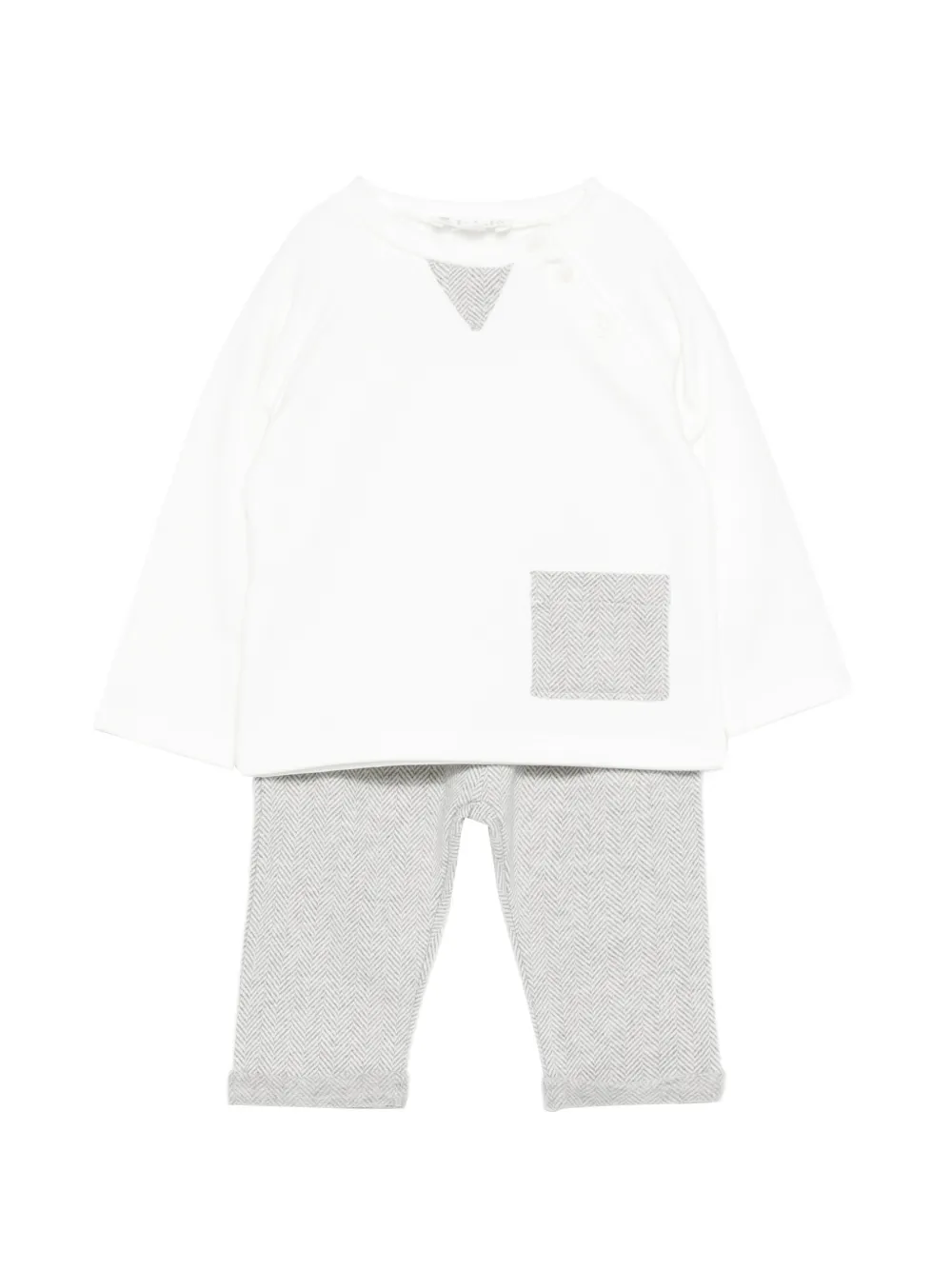 LALALU herringbone-pattern pajamas Grijs