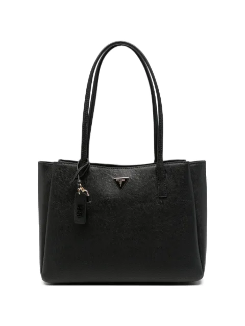 GUESS USA saffiano-effect logo-plaque tote bag