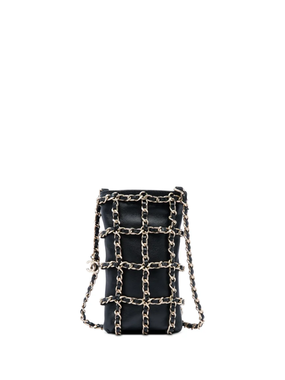 CHANEL Pre-Owned 2019 Lambskin Tech Me Out Clutch With Chain crossbody bag - Black
