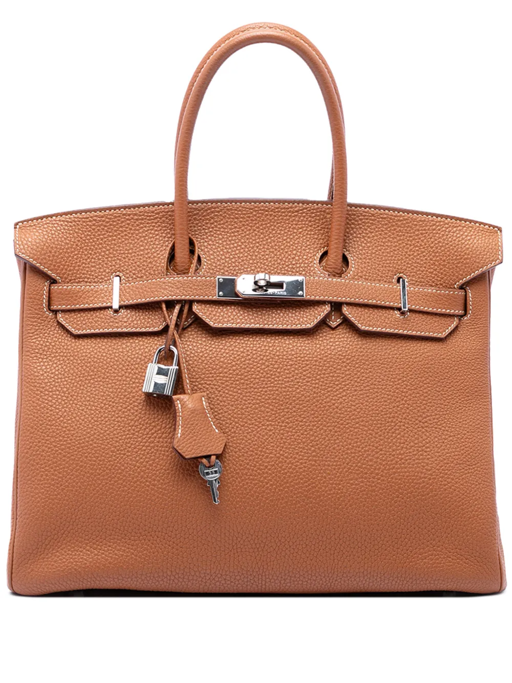 Hermès Pre-Owned 2010 Togo Birkin Retourne 35 handbag - Marrone