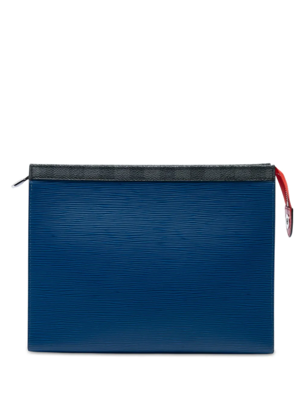 Louis Vuitton Pre-Owned Clutch Pochette Voyage MM in tela Damier Graphite e pelle Epi 2018 - Blu