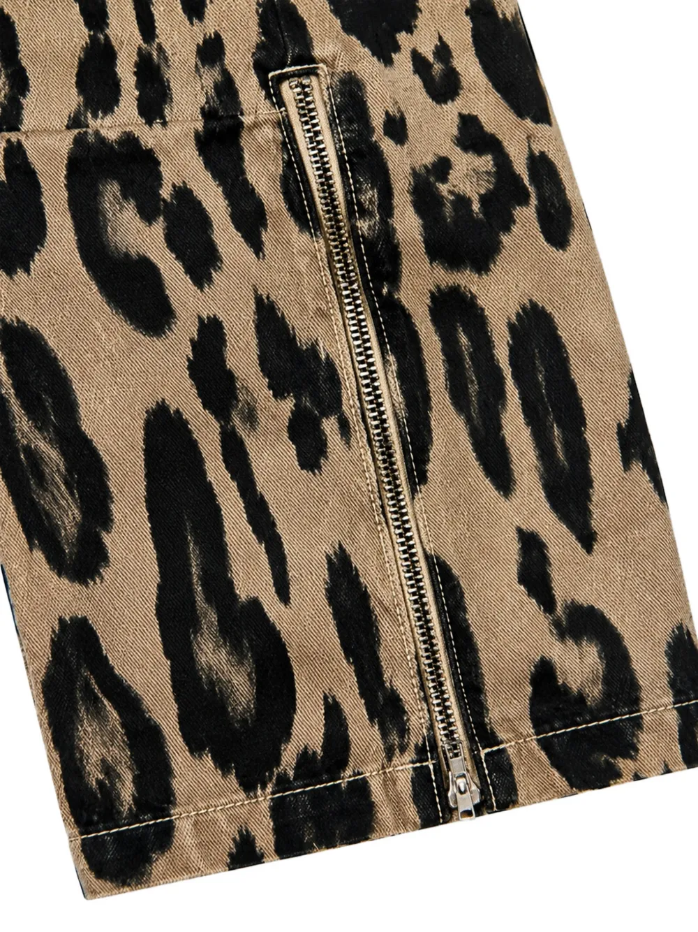 Stella McCartney Kids leopard-print zip-detail cargo pants Beige