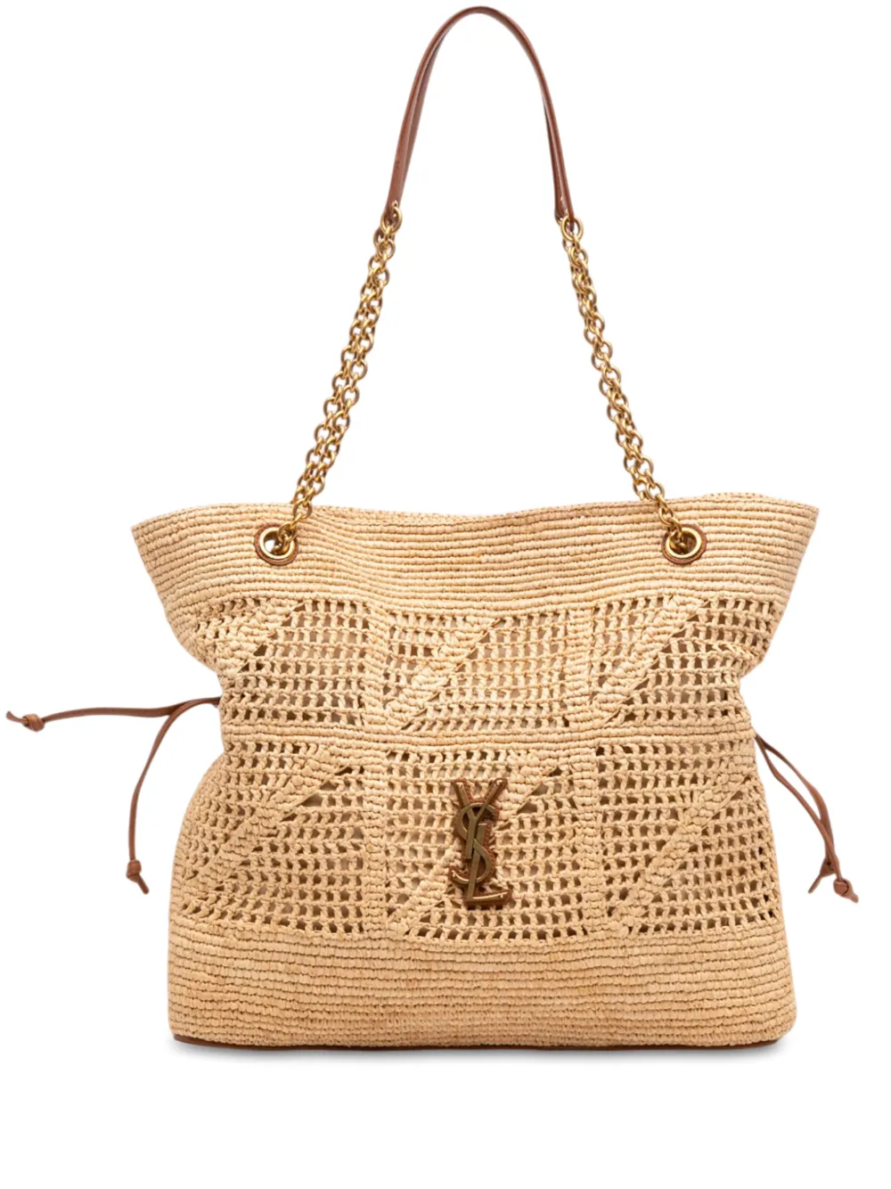 Saint Laurent Pre-Owned 2025 Raffia Jamie Shopping tote bag - Nude