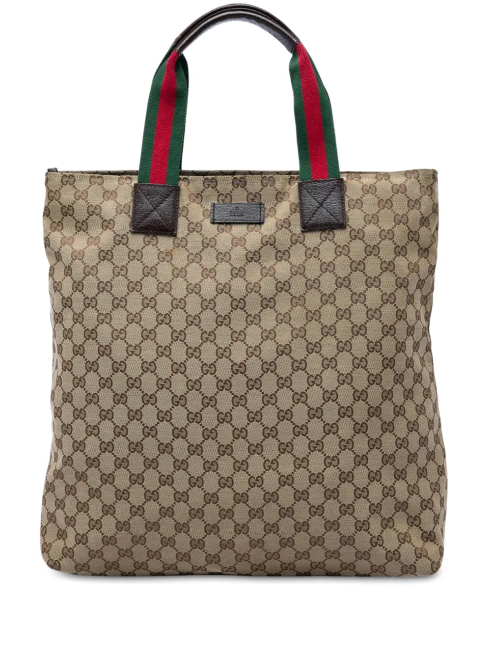 Gucci Pre-Owned 2016-2026 GG Canvas Web Vertical tote bag - Toni neutri