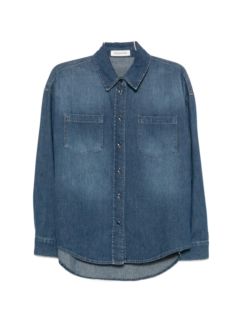 The Frankie Shop Deira patch-pocket denim shirt - Blu
