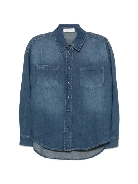 The Frankie Shop Deira patch-pocket denim shirt
