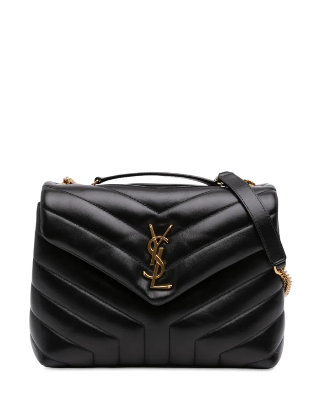 Saint Laurent Pre-Owned 2020 Small Matelasse Calfskin Monogram LouLou shoulder bag - Schwarz