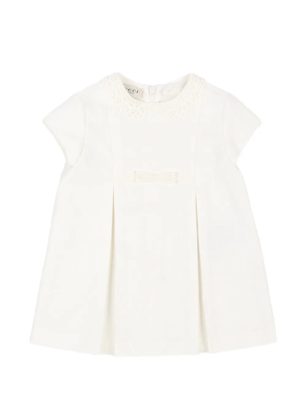 Gucci Kids GG jacquard lace-collar dress - Weiß