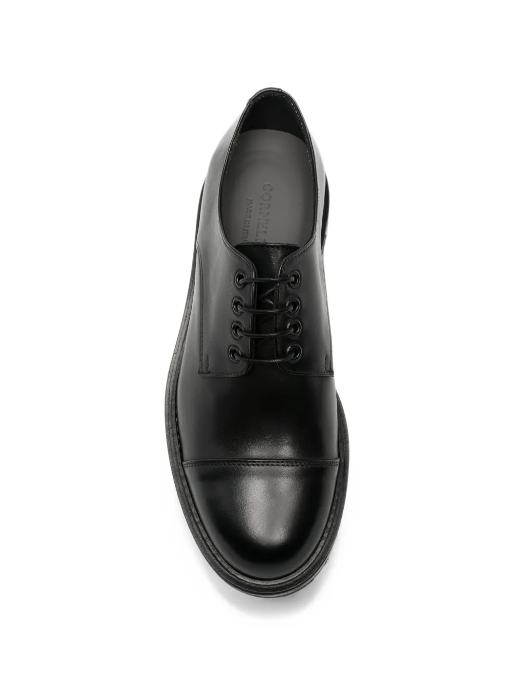 Corneliani cap-toe chunky-sole lace-up shoes Zwart