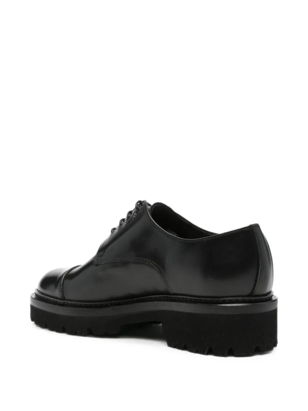 Corneliani cap-toe chunky-sole lace-up shoes Zwart