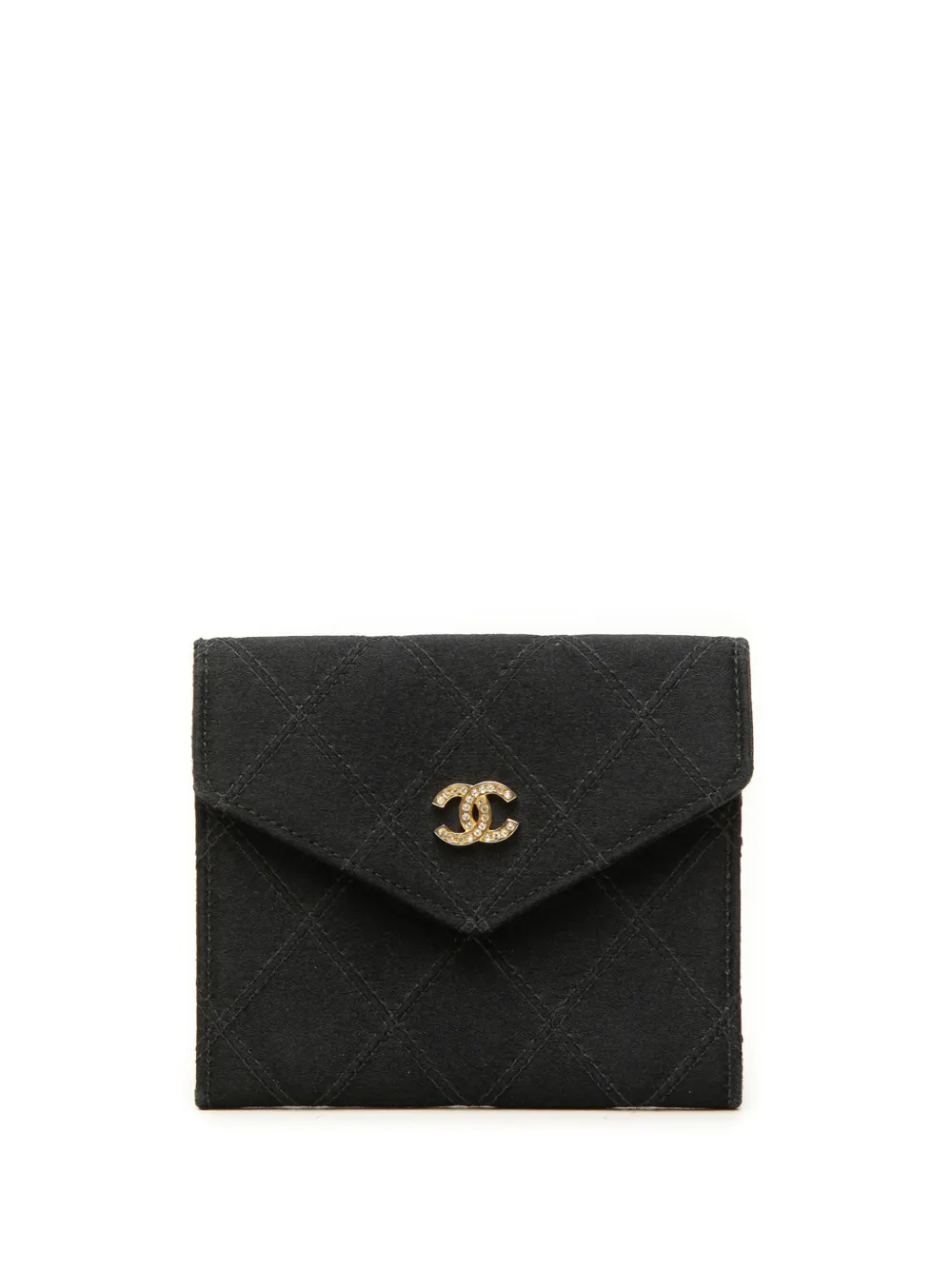 CHANEL Pre-Owned 1991-1994 CC Satin Flap coin pouch - Nero