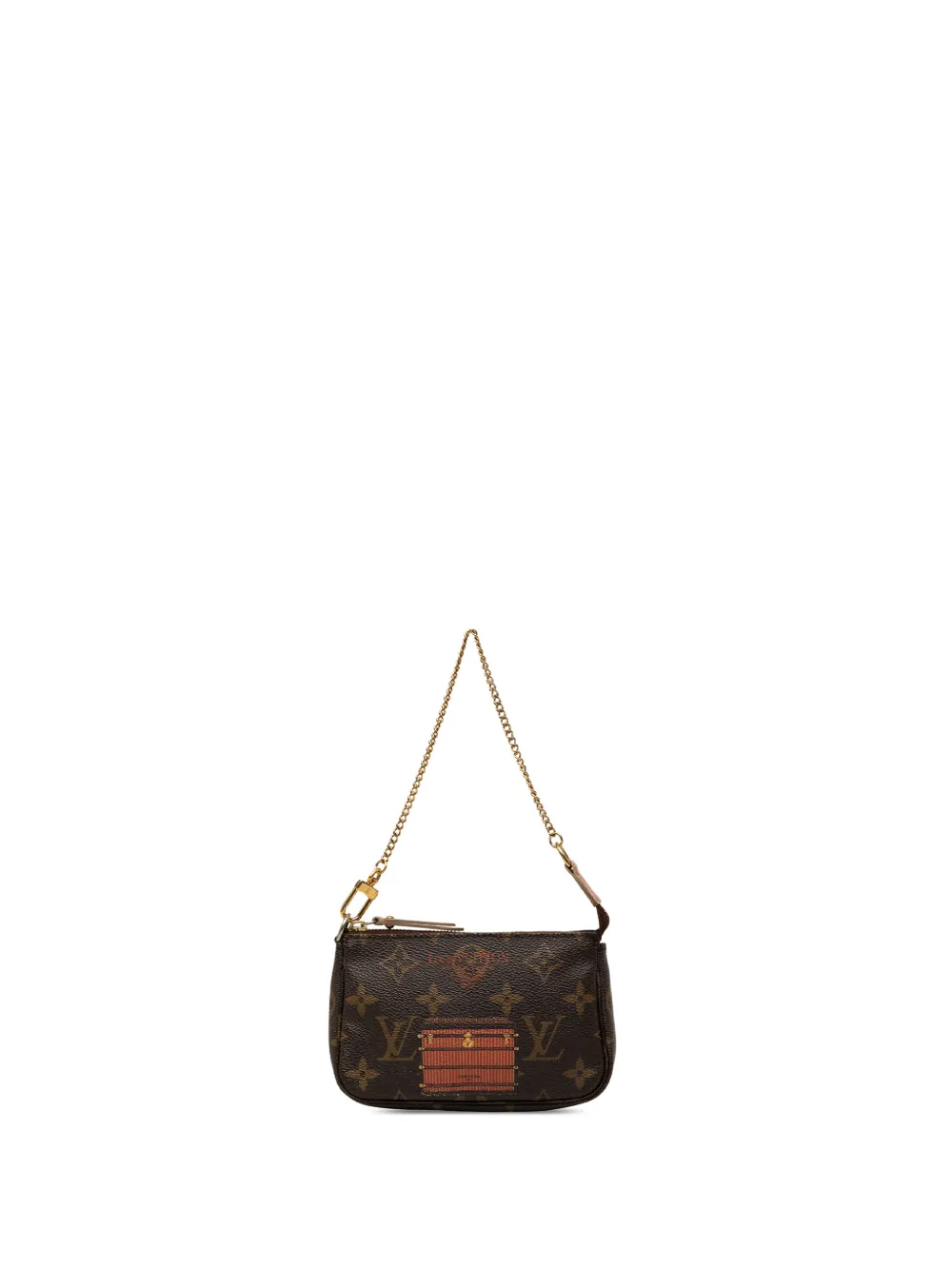 Louis Vuitton Pre-Owned 2013 Monogram Trunks and Locks Mini Pochette Accessoires shoulder bag - Marrone