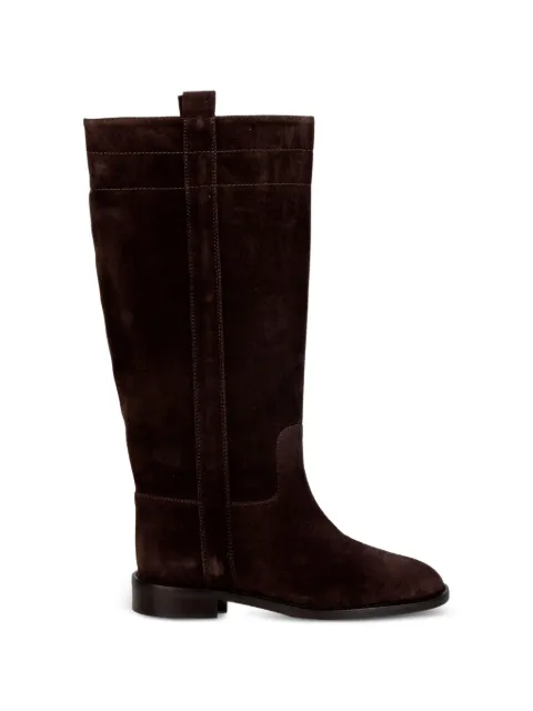 STATUS suede panelled boots