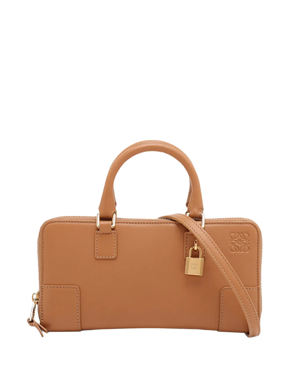 Loewe Pre-Owned 2010-2026 Leather Amazona Pouch satchel - Braun