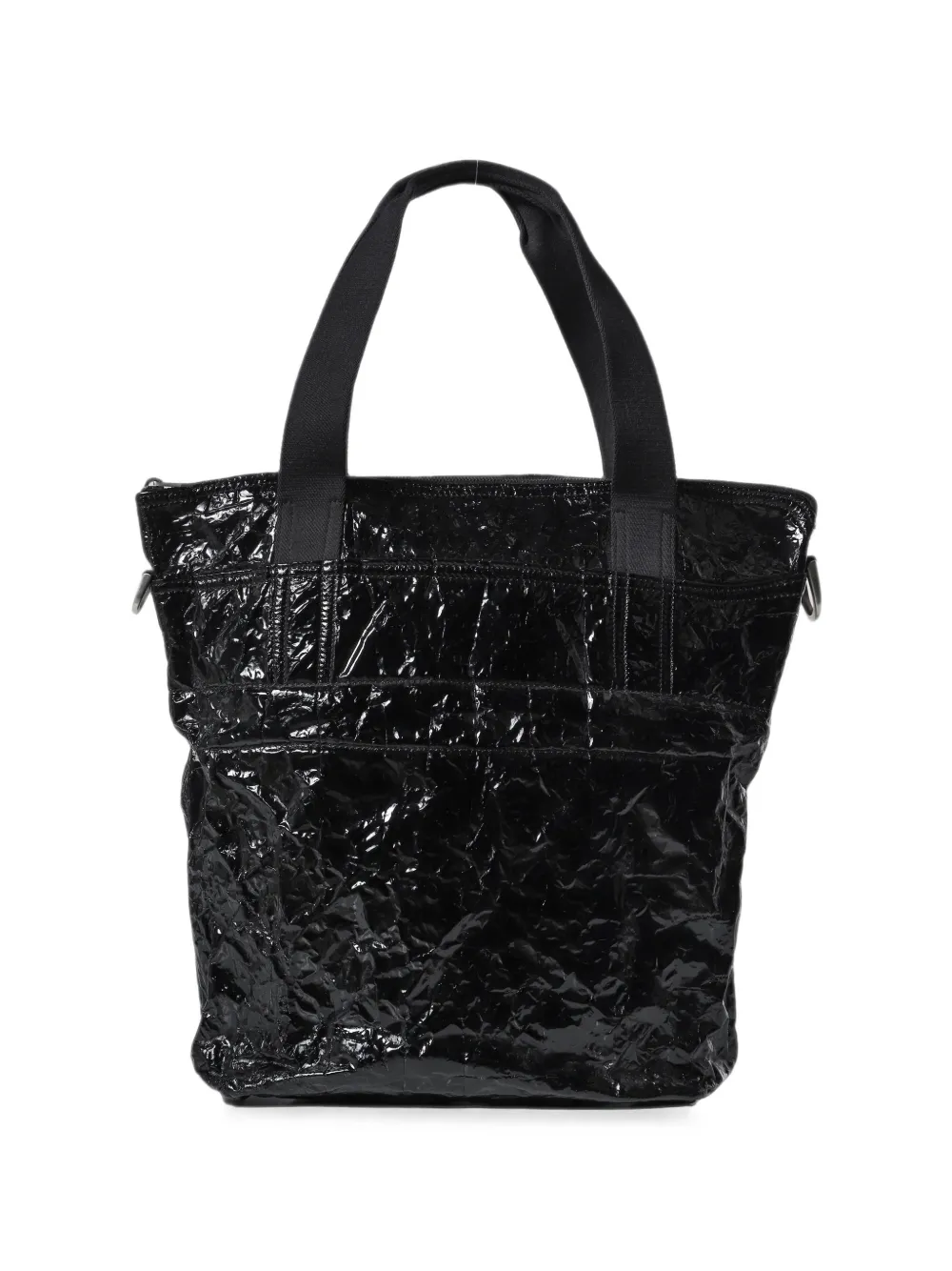 Rick Owens small crinkled-finish tote bag - Nero