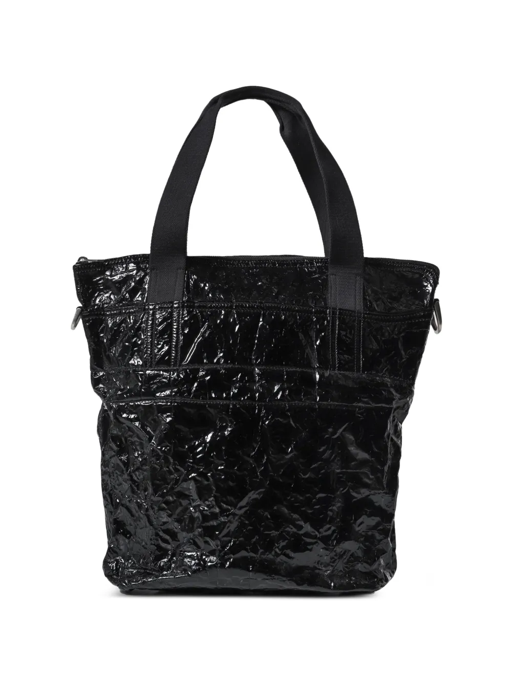 Rick Owens small crinkled-finish tote bag - Nero