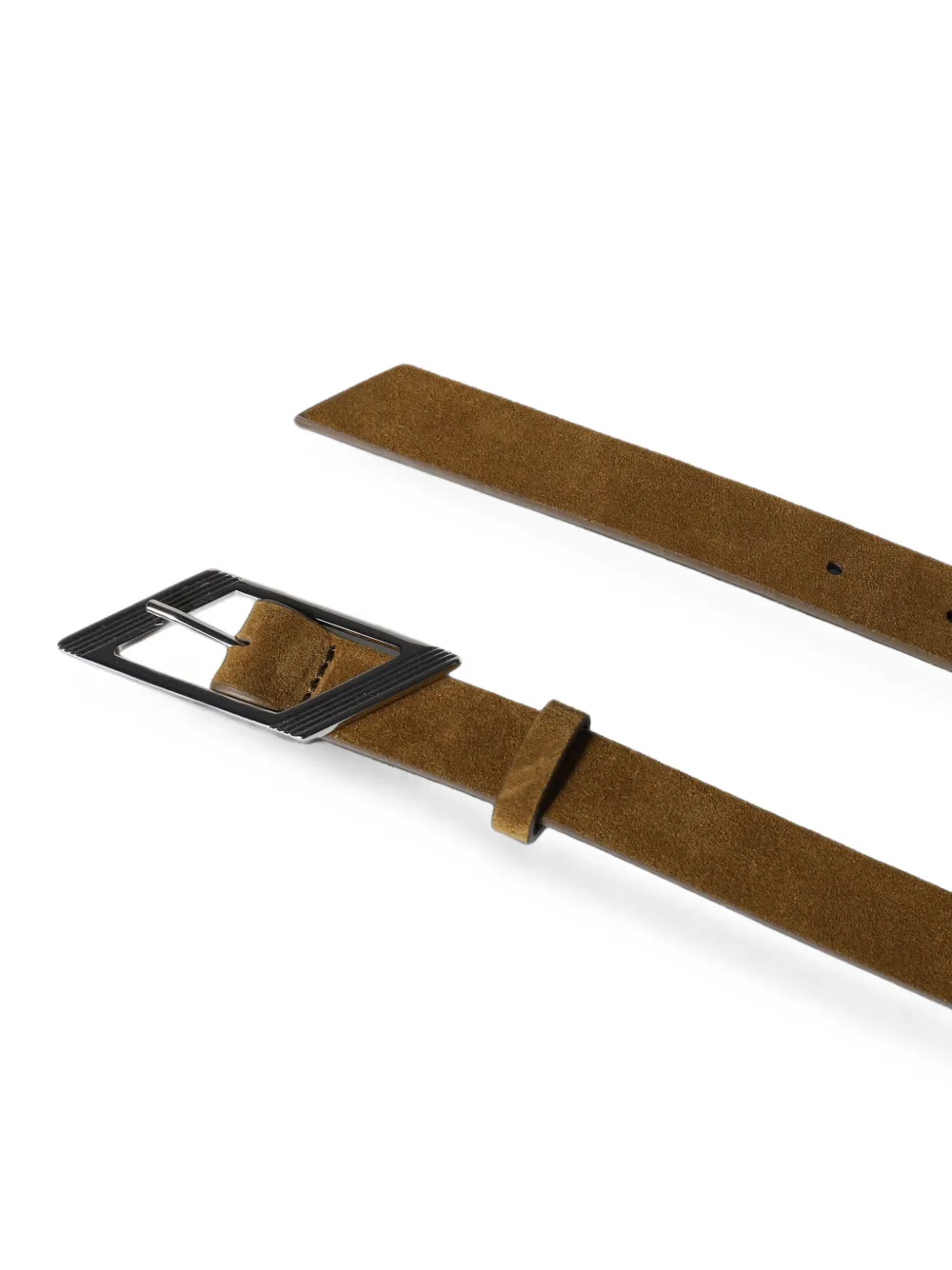 The Attico Suède skinny riem Bruin