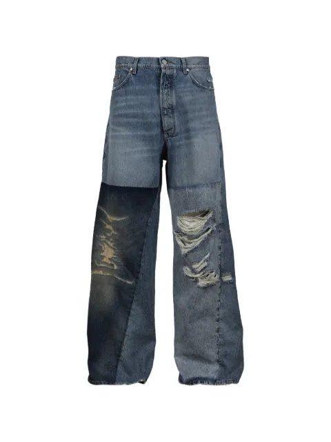 B1ARCHIVE distressed twisted-seam jeans