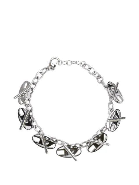 Diesel D charm-embellished chain bracelet