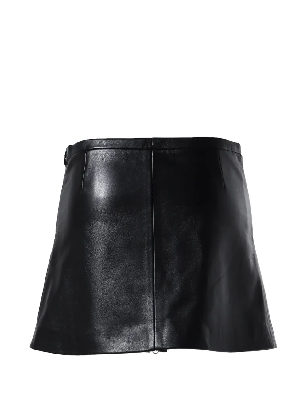 Courrèges tailored leather mini skirt Zwart
