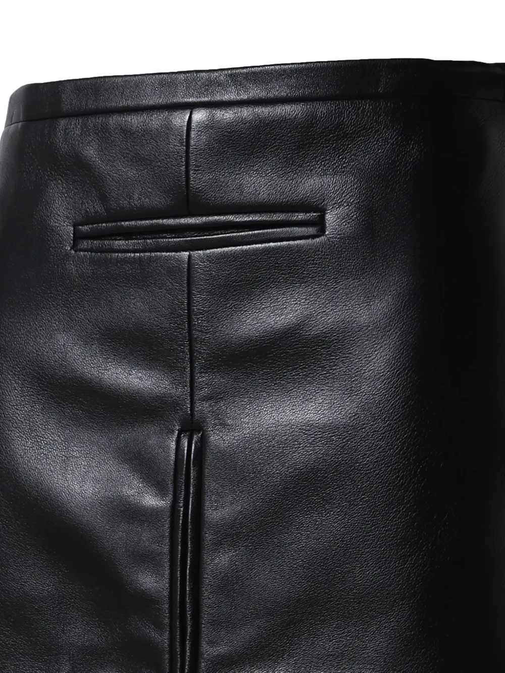 Courrèges tailored leather mini skirt Zwart