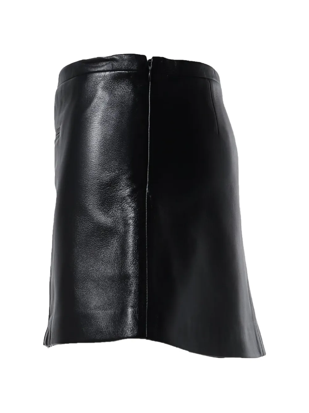 Courrèges tailored leather mini skirt Zwart