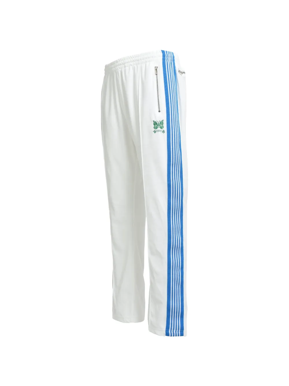 BREATH x Needles side-stripe velour track pants - Bianco