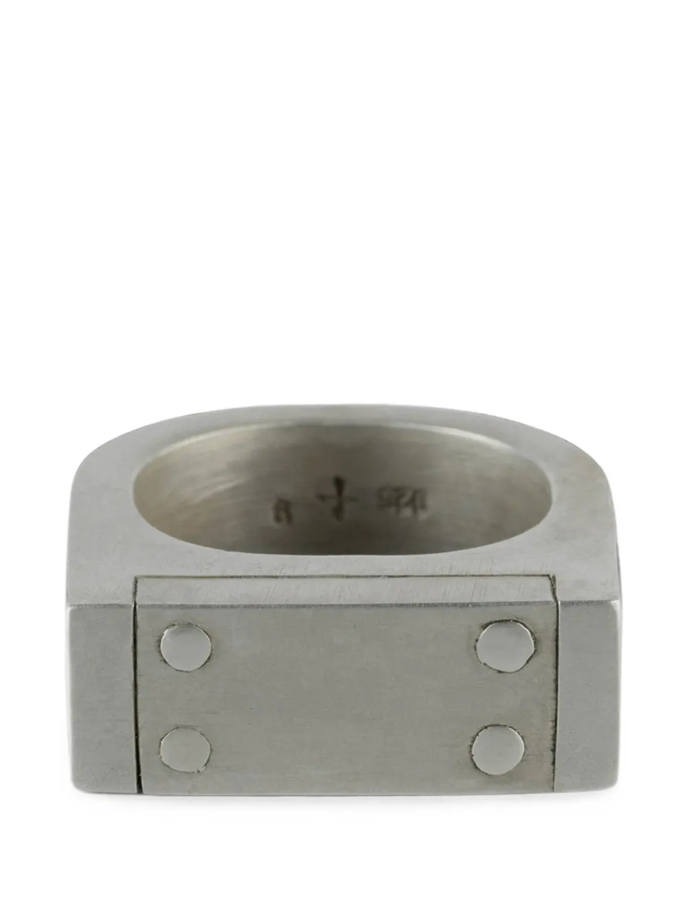 Parts of Four Plate Single chunky-band ring - Silber